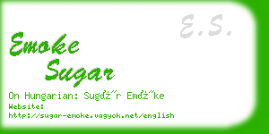 emoke sugar business card